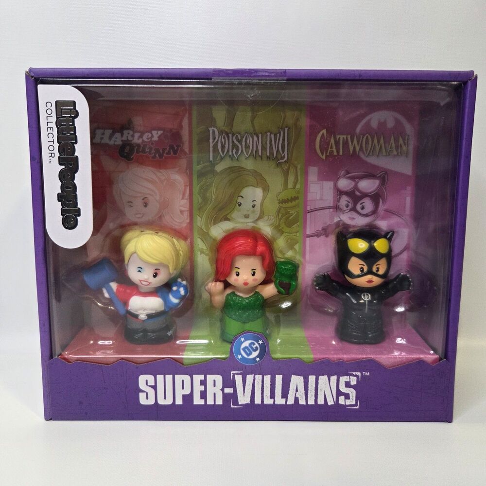 Little People Collector DC Super Villains Harley Quinn Poison Ivy Catwoman New